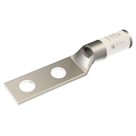 Burndy Copper Compression Lug, 2 Hole w/ Inspection Window, 3 AWG/2 AWG(Sol),  YA3CL2TC38